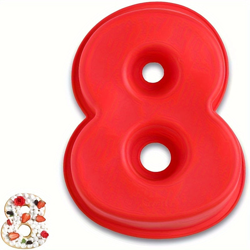 Silicone Number Cake Molds Set for Baking Create Custom Arabic Numerals 0-8 Non-Stick Flexible Kitchen Tool