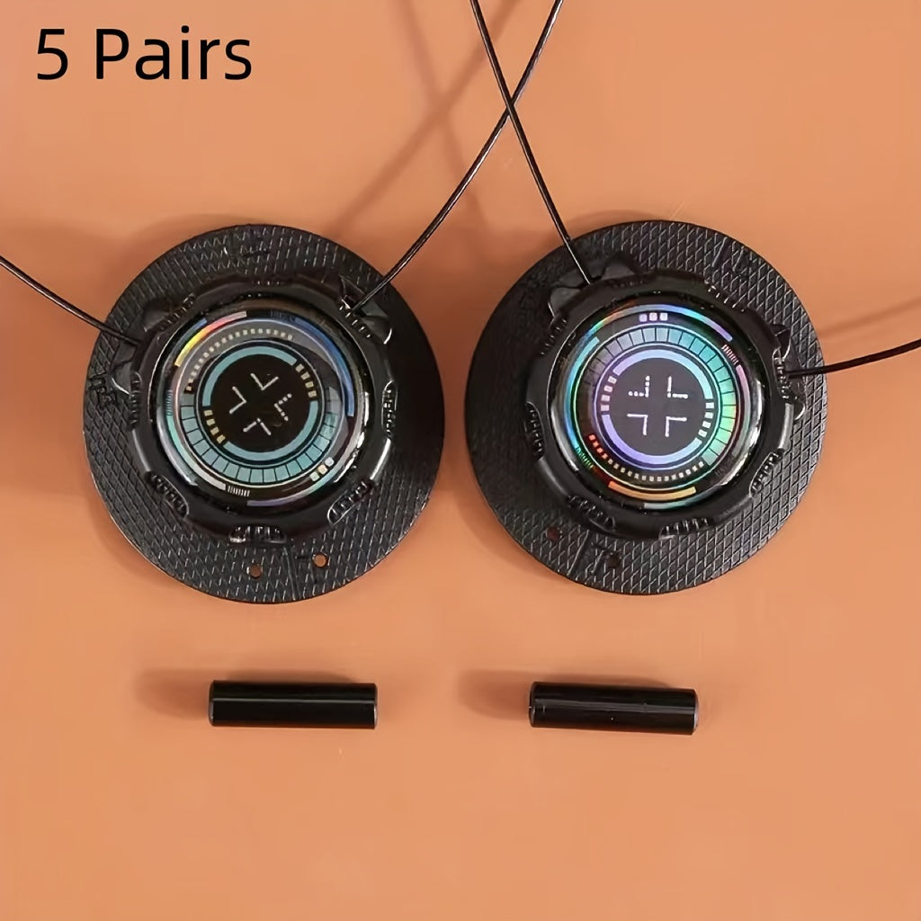 5 Pairs No-Tie Shoelace Buckles for Sneakers Casual Shoes Durable Plastic