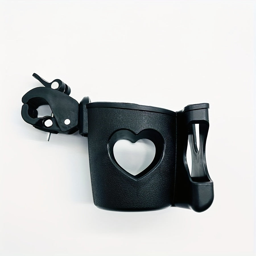 Heart Style Stroller Bottle Holder Black with Phone and Drink Holders
