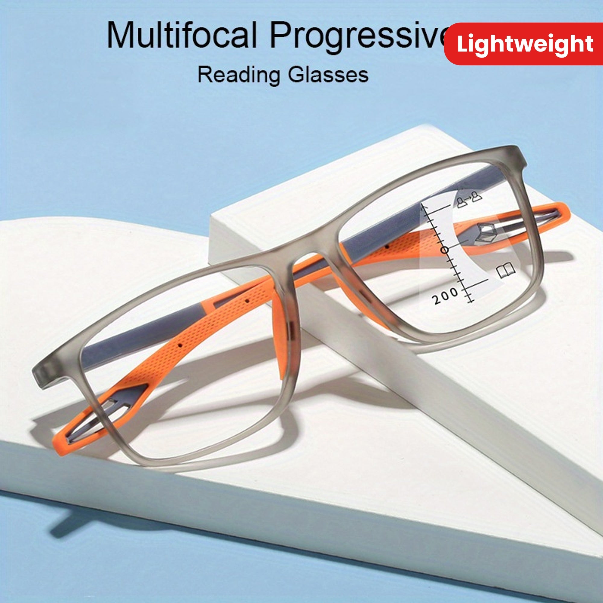 Lightweight TR90 Sports Glasses for Men and Women with Adjustable Focus Up to +4.0 Diopters