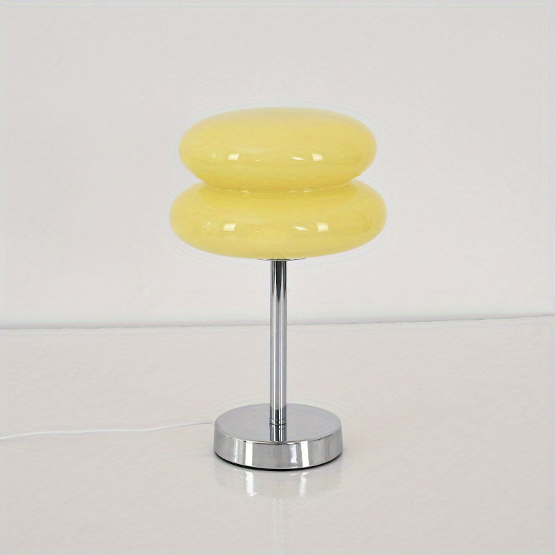 Modern Murano Glass USB Table Lamp Adjustable Brightness Touch Control Soft Glow White Yellow Orange