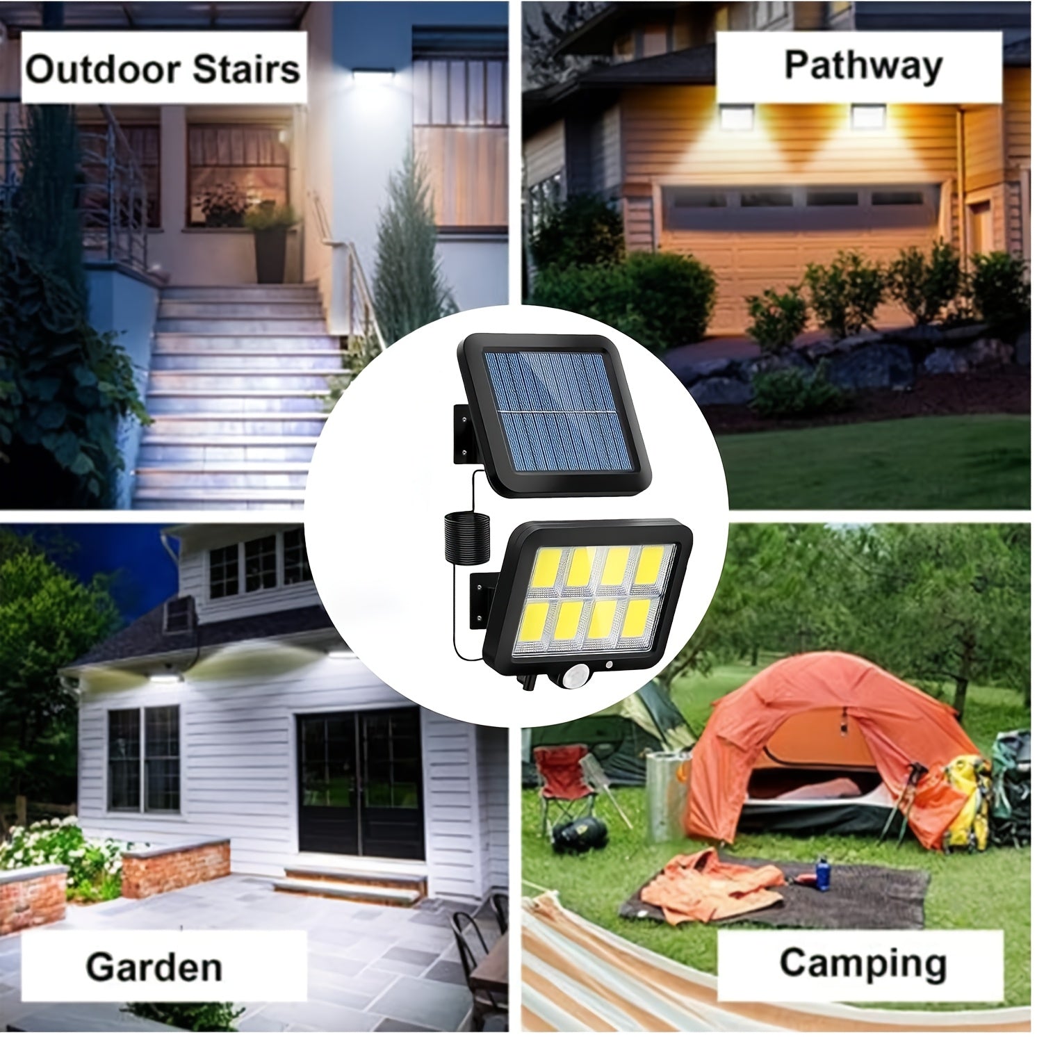 160 LED Solar Sensor Lights for Garden Patio Walkway Garage Outdoor Security