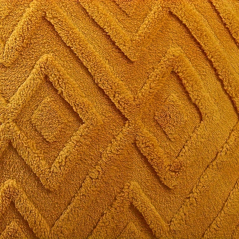 Yellow Faux Fur Pillow Cover for Sofa Couch Living Room Bedroom Car 18x18 Inches