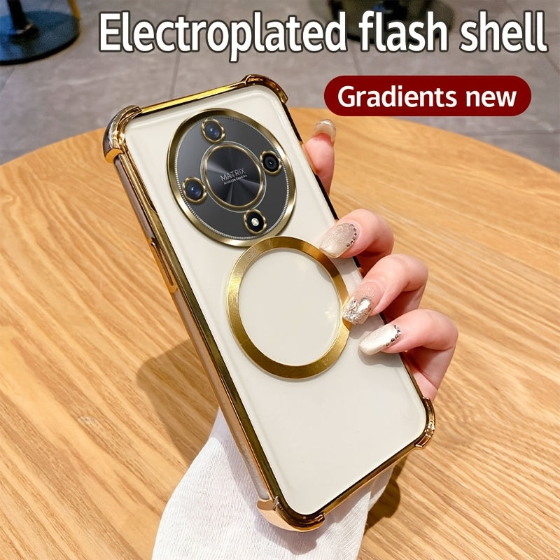 Luxury Heavy-Duty Shockproof Phone Case for Honor X7b X9 Series with Airbags and Magnetic Coil