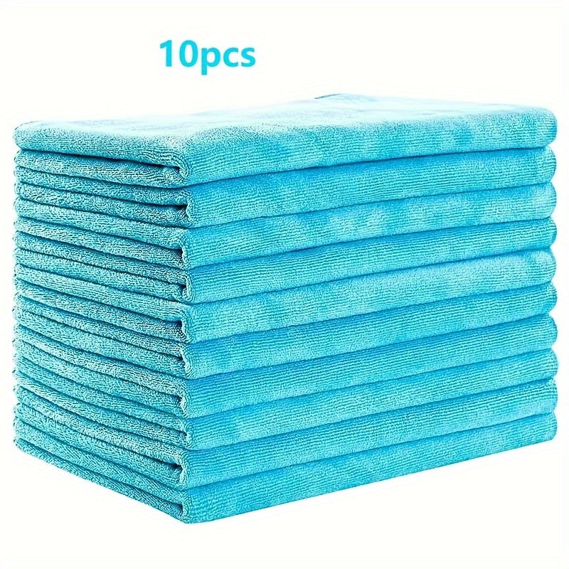 10-Piece Soft Polyester Towel Set for Bathroom Gym Spa Hotel and Commercial Use