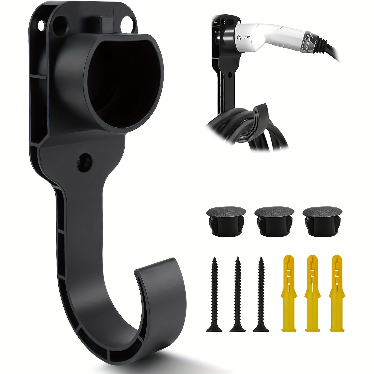 Electric Car Charger Holder Wall Mount Organizer for SAE J1772 Cords