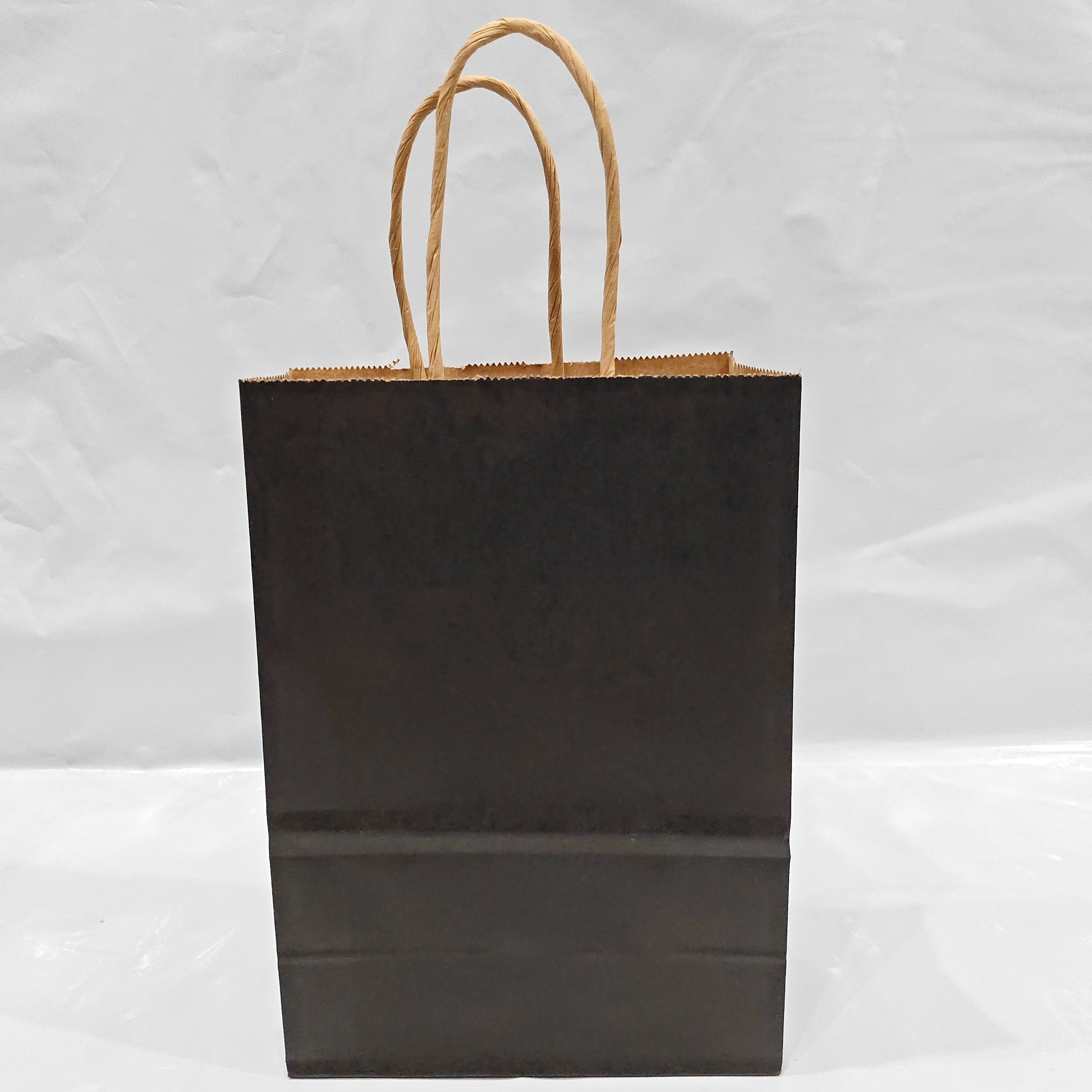 100 Pieces Kraft Paper Bags 15cm x 8cm x 21cm for Gift Packaging Shopping Takeout