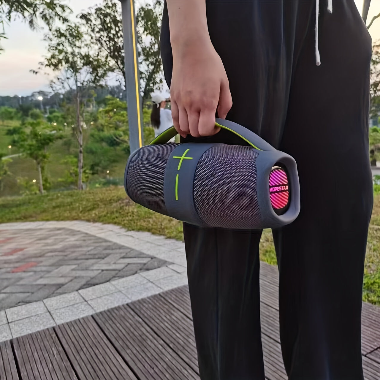 Wireless Speakers 20W Subwoofer Portable Bluetooth with TWS RGB Lights Waterproof IPX6