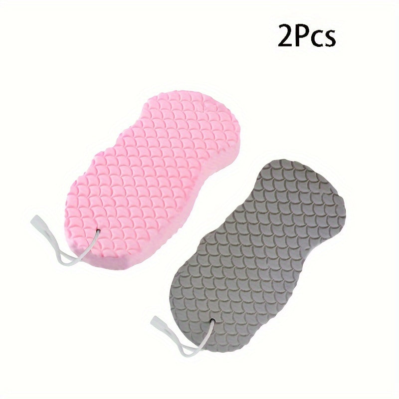 Durable Plastic Bath Sponge for All Ages Exfoliating Textured Shower Scrubber