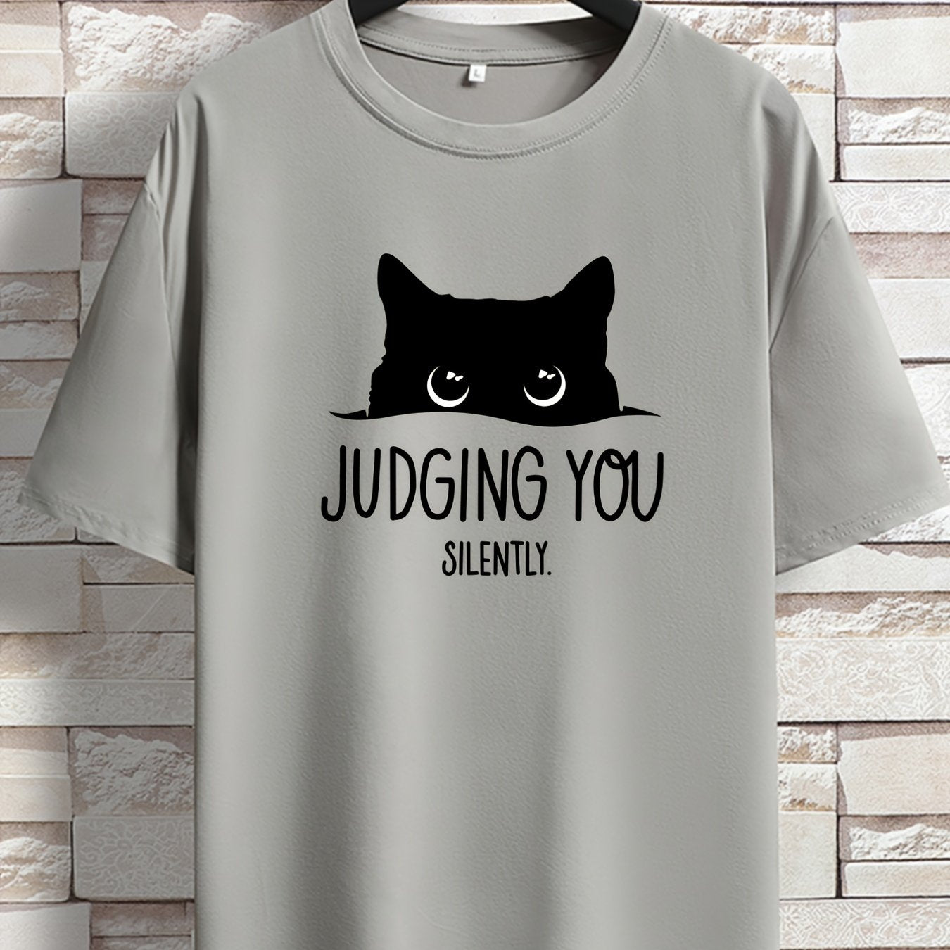 2023 yil bahor-yaz qisqa yengli T-ko'ylak, yosh erkaklar uchun Amerika moda logotipi bosma, yumaloq bo'yin va tasodifiy uslubga ega.