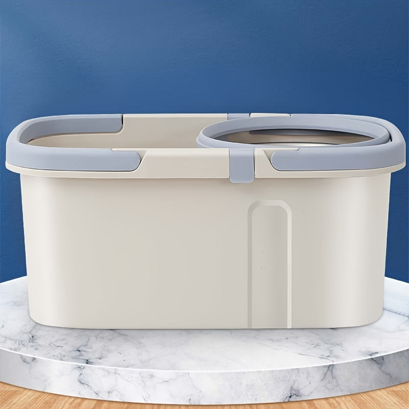 Conjunto de mopa y cubo con escurridor para limpieza de suelos sin usar las manos, de plástico duradero