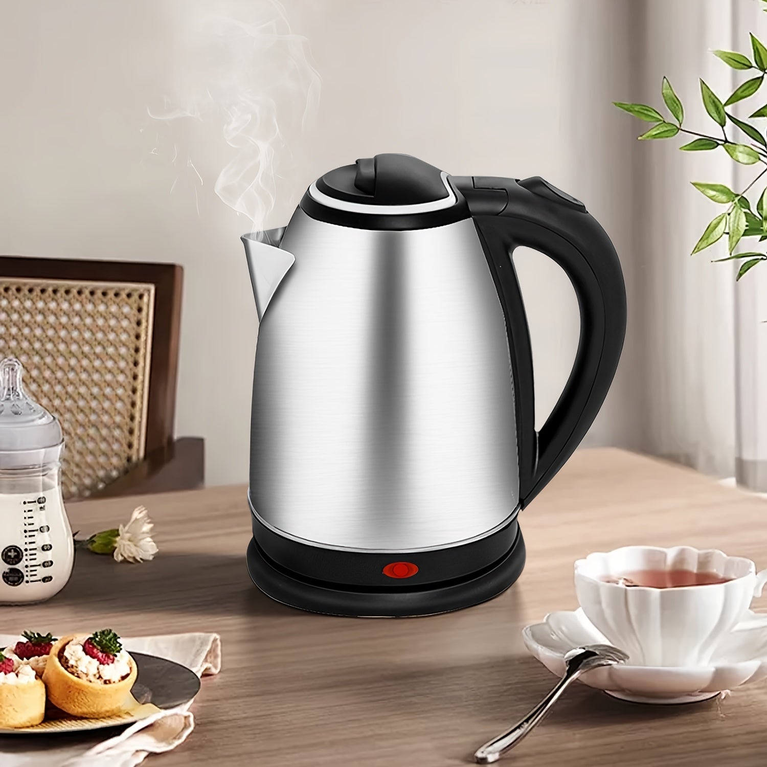 Stainless Steel Electric Kettle 1.7L With Auto Shut-Off & Fast Boil