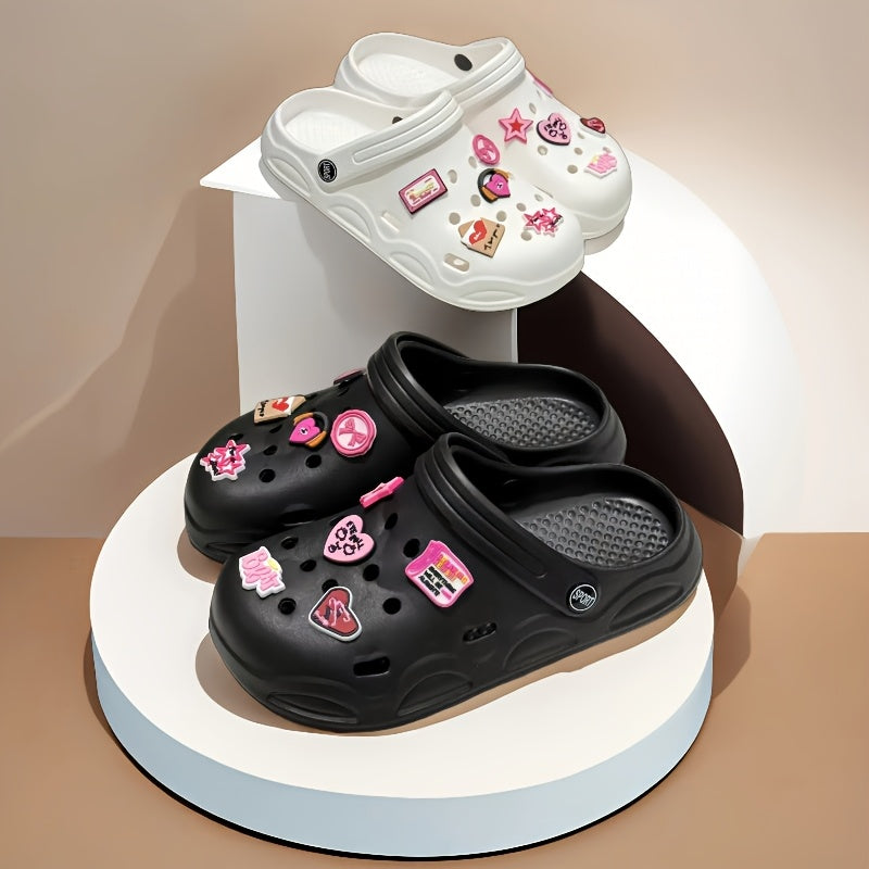 Women's Stylish Pink Decorated Hollow Shoes Casual Wear Accessories