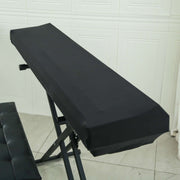 Black Stretchable Keyboard Dust Cover for 61/88 Key Digital Pianos Polyester