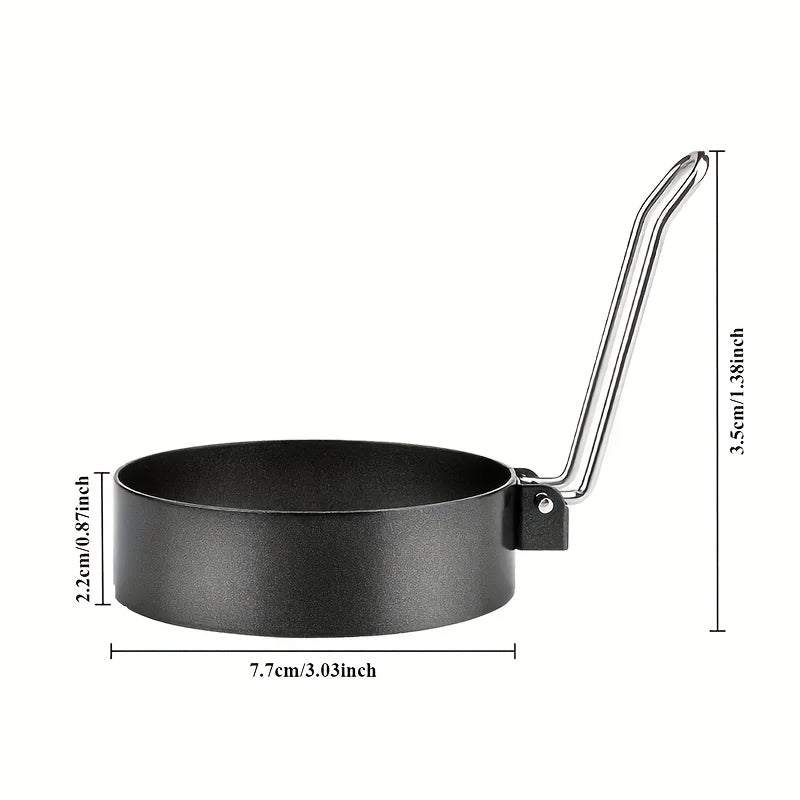 Naychali tutqichli, yopishqoq bo'lmagan qolipli zanglamaydigan po'latdan yasalgan tuxum halqasi - nonushta tayyorlash, lagerda va ovqatlanish uchun ideal, uy oshpazlari va oshpazlik ishqibozlari uchun zarur oshxona asbobi.