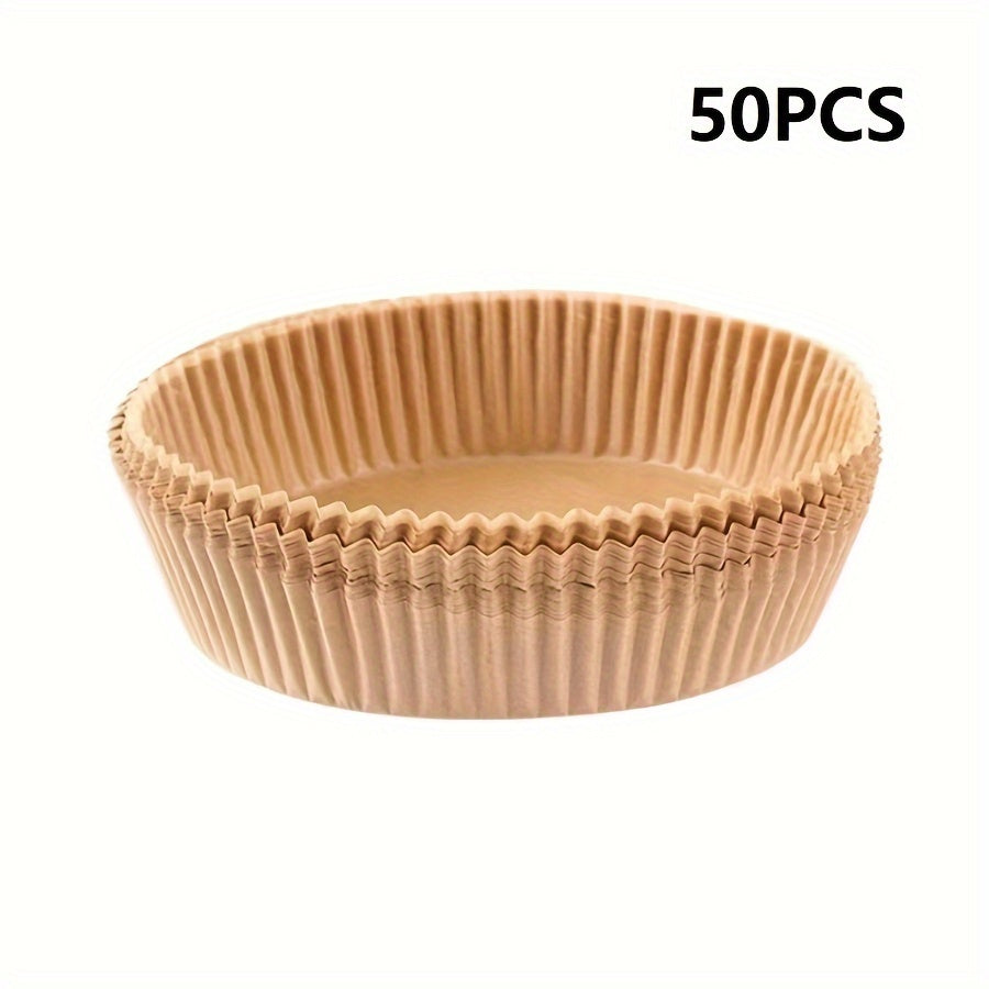 50 dona yopishmaydigan havo frayer uchun qog'ozlar, pishirish, grill qilish, suv o'tkazmaydigan, yog'ga chidamli