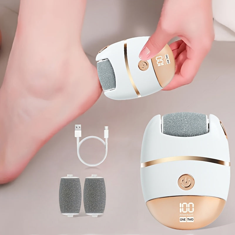 Afilador eléctrico para pies con pantalla LED y carga USB para pies agrietados y endurecidos