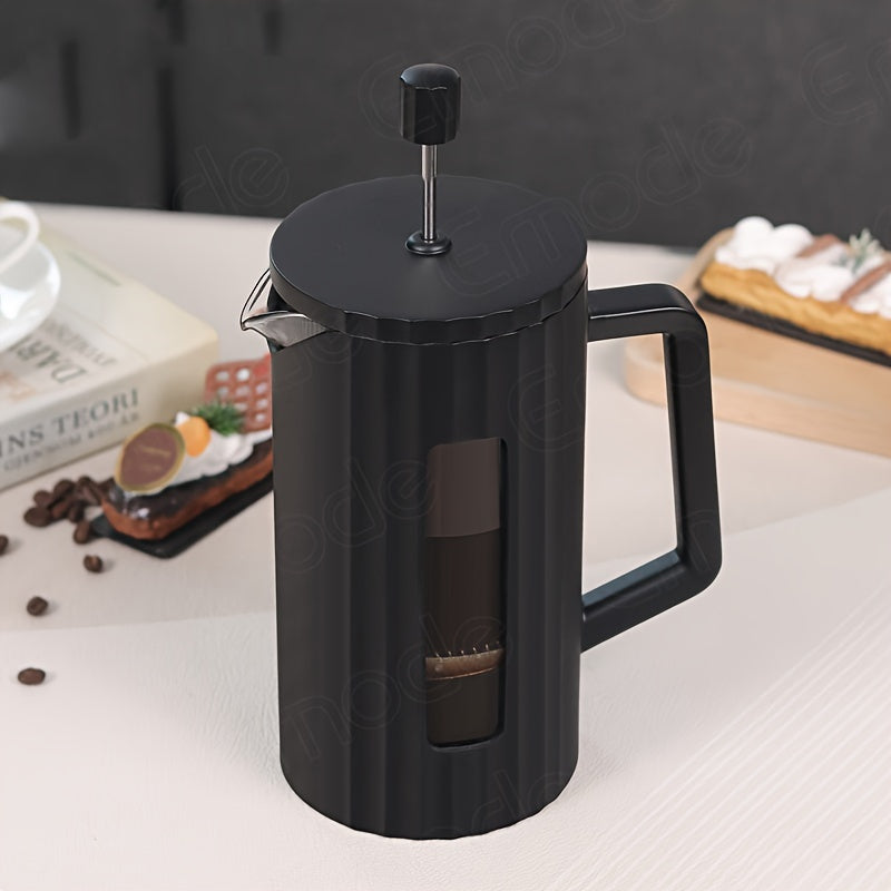 Cafetera de vidrio de borosilicato de 600ml con filtro de acero inoxidable, cafetera de vertido manual