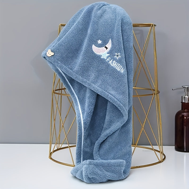 Women's Thick Absorbent Hair Drying Towel Headband Bath Cap
