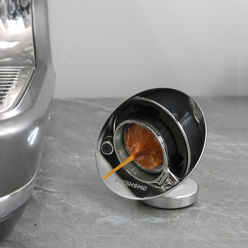 Stainless Steel Bottomless Portafilter with Magnetic Base for Espresso Monitoring