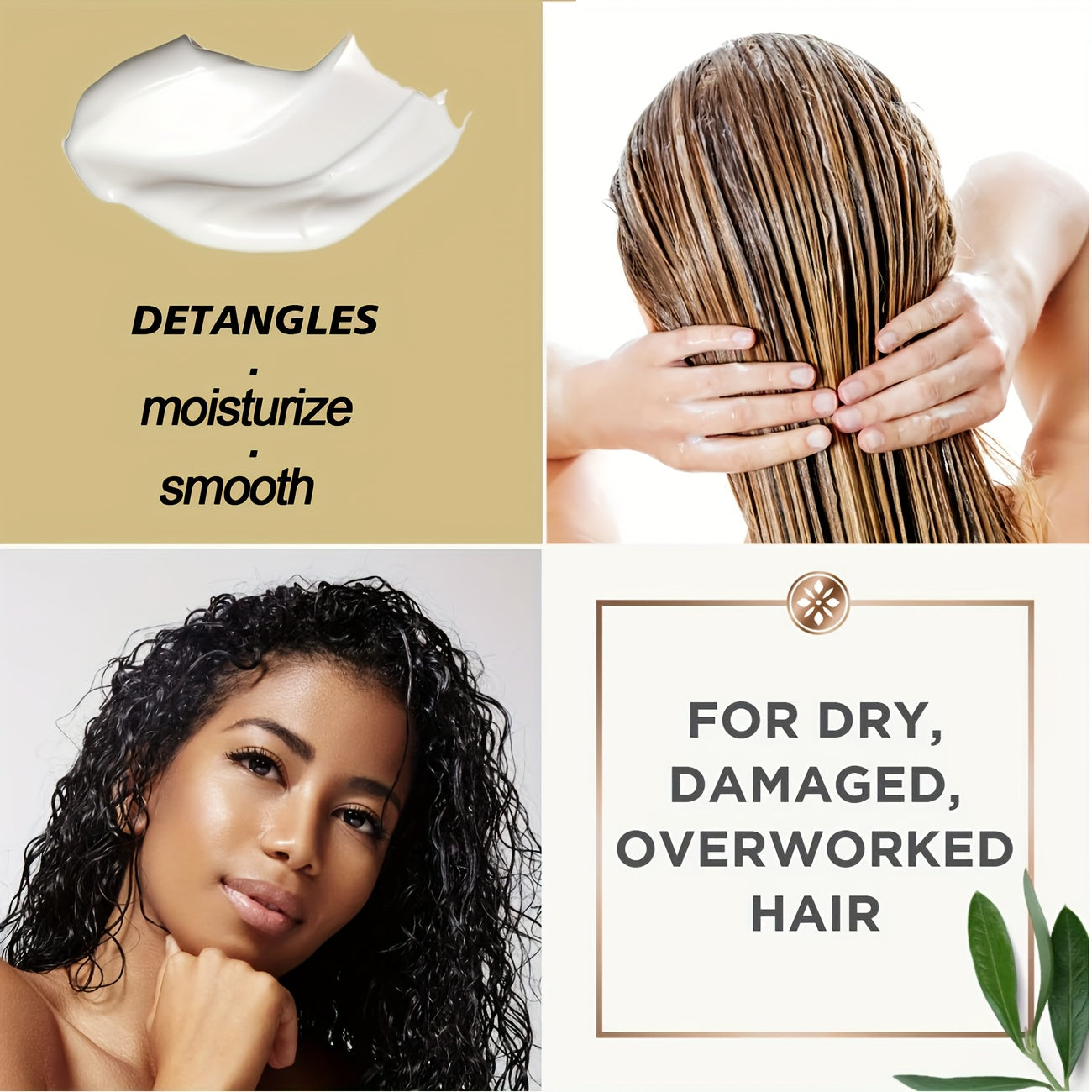 Deep Nourishing Hair Mask for Damaged Hair Moisturizes Repairs Split Ends