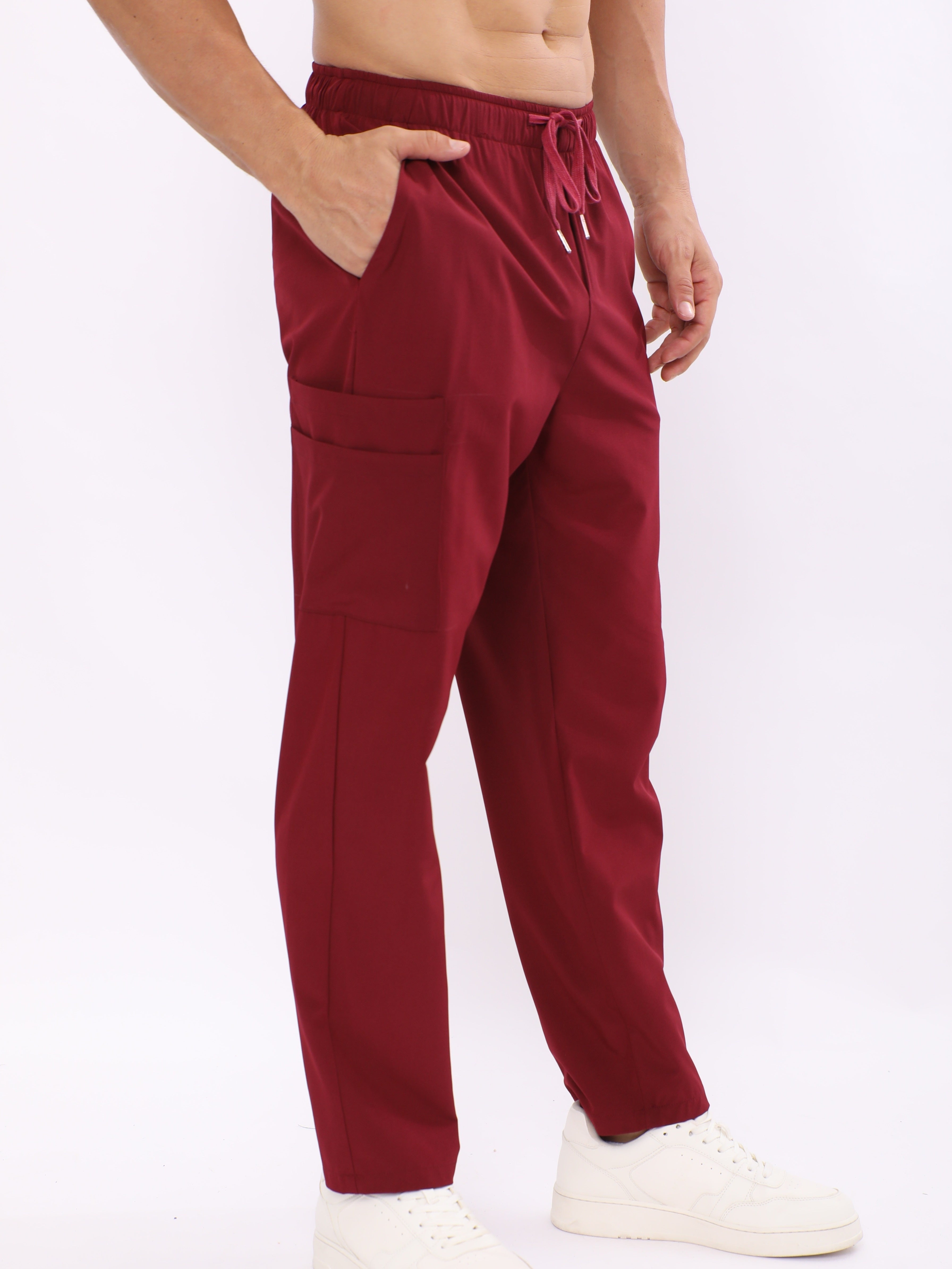 Мужской летний рабочий костюм с V-образным вырезом и четырьмя карманами, полиэстер, однотонный