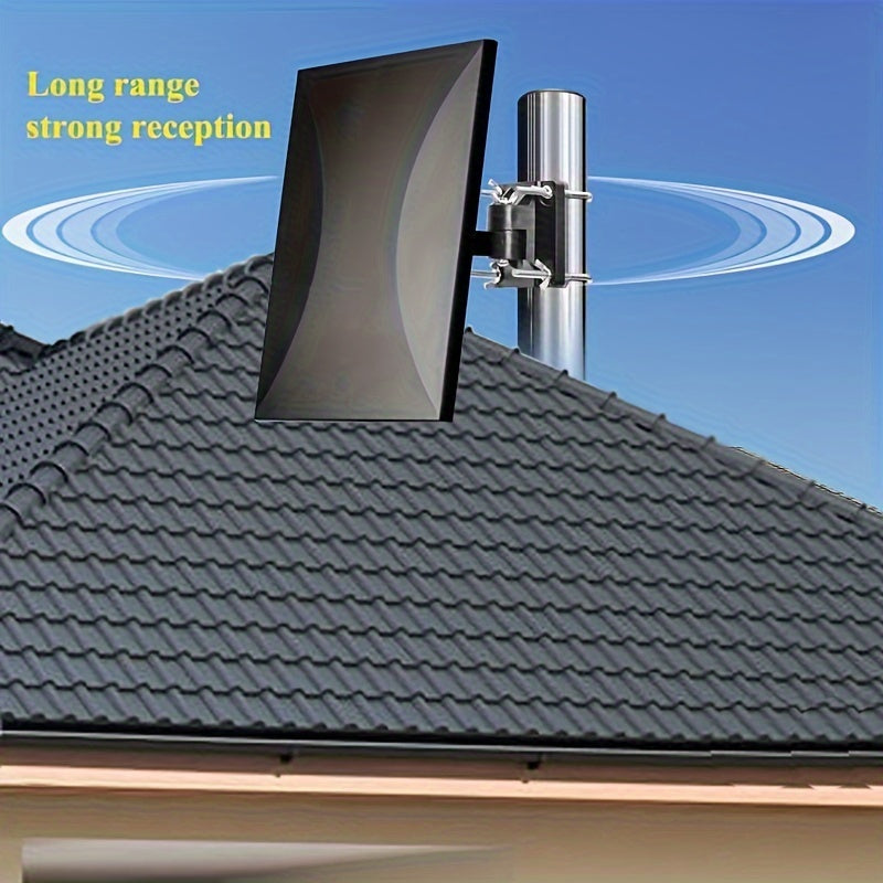 150+ mil masofaga ega, 4K/1080P qo‘llab-quvvatlaydigan va oson o‘rnatiladigan yuqori aniqlikdagi ochiq TV antennasi. Yuqori kuchlanishli amplifikatör va 10.06 metrli koaksial kabelni o‘z ichiga oladi.