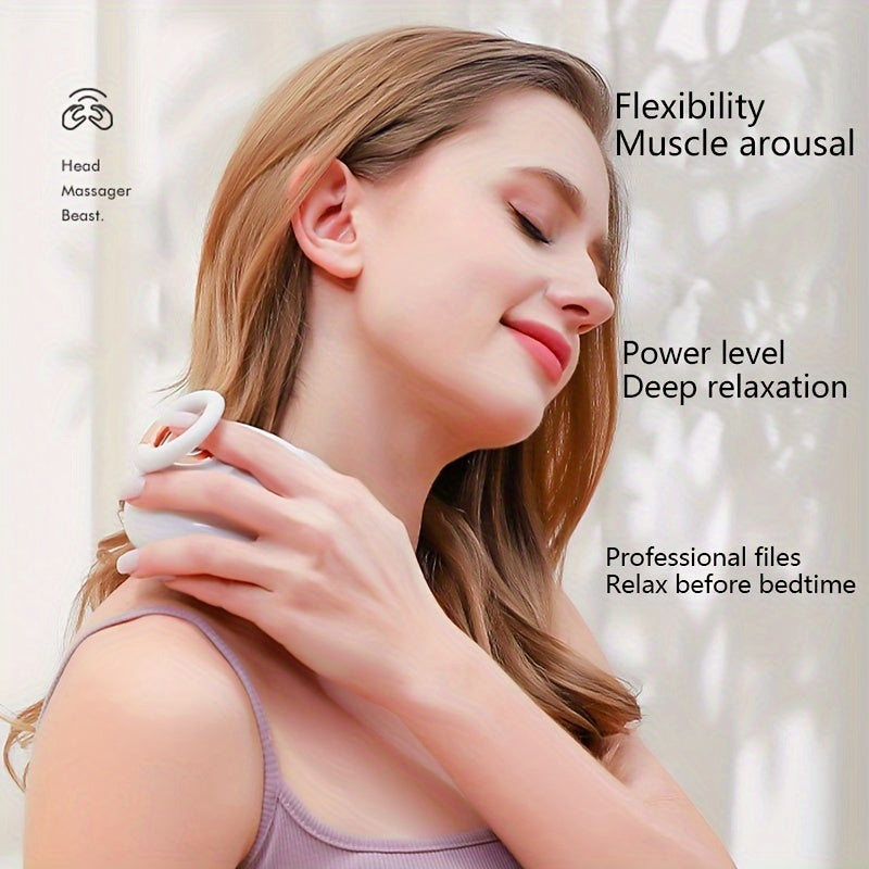 4 ta silikon massaj boshliqlari bilan inson barmoqlarini taqlid qiluvchi uy hayvonlari uchun massaj qiluvchi bosh, mushuklar va itlar uchun mukammal.