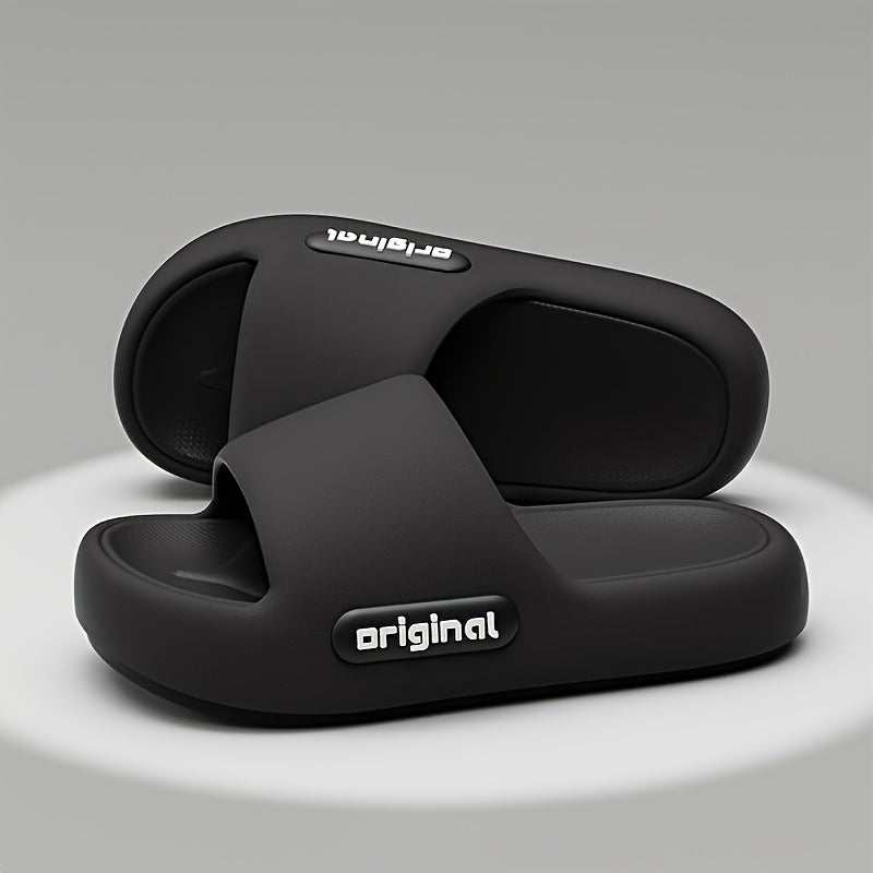 Women's Summer Indoor Outdoor Slippers EVA Non-Slip Casual Slide in Red Black