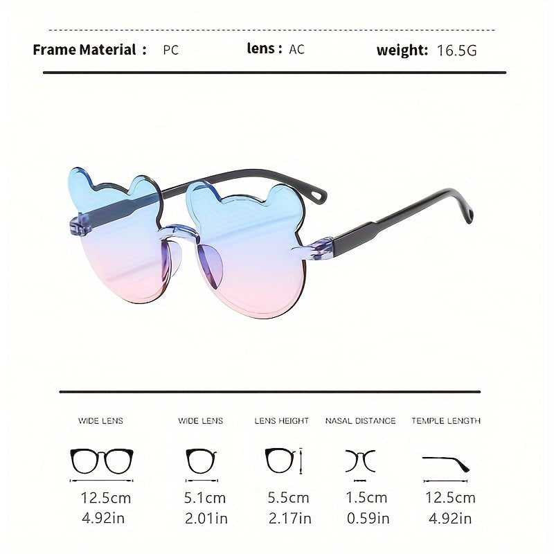 Teen Fashion Glasses Round Butterfly Style Mixed Color PC Frame AC Lens for Hiking Parties Gifts