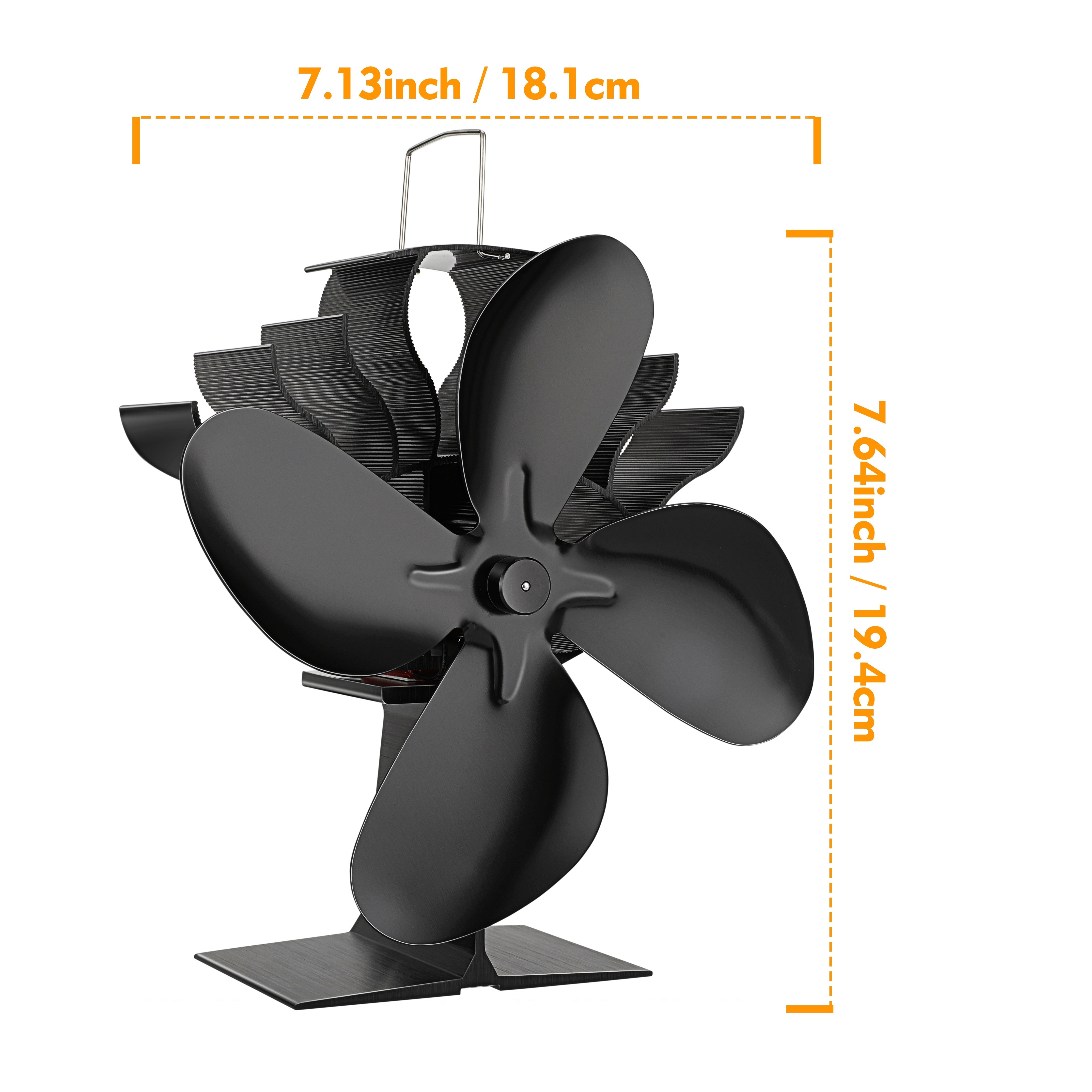 High-Speed Wall-Mounted Wood Stove Fan for Indoor Outdoor Use