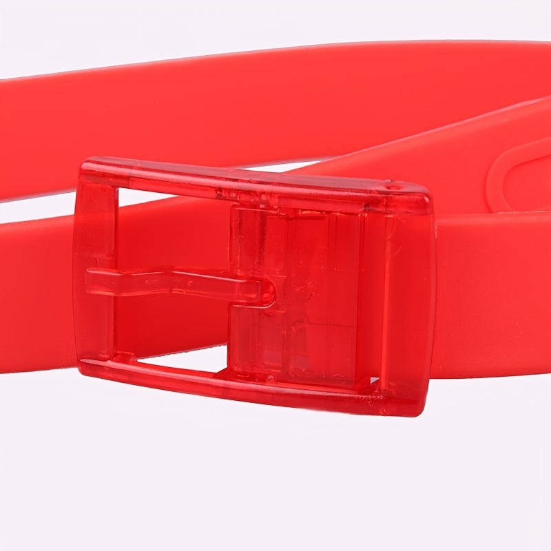 Unisex Colorful Silicone Rubber Belt for Jeans and Casual Wear