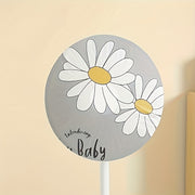 Washable electric fan dust cover light blue heart flower design easy-care material battery-free