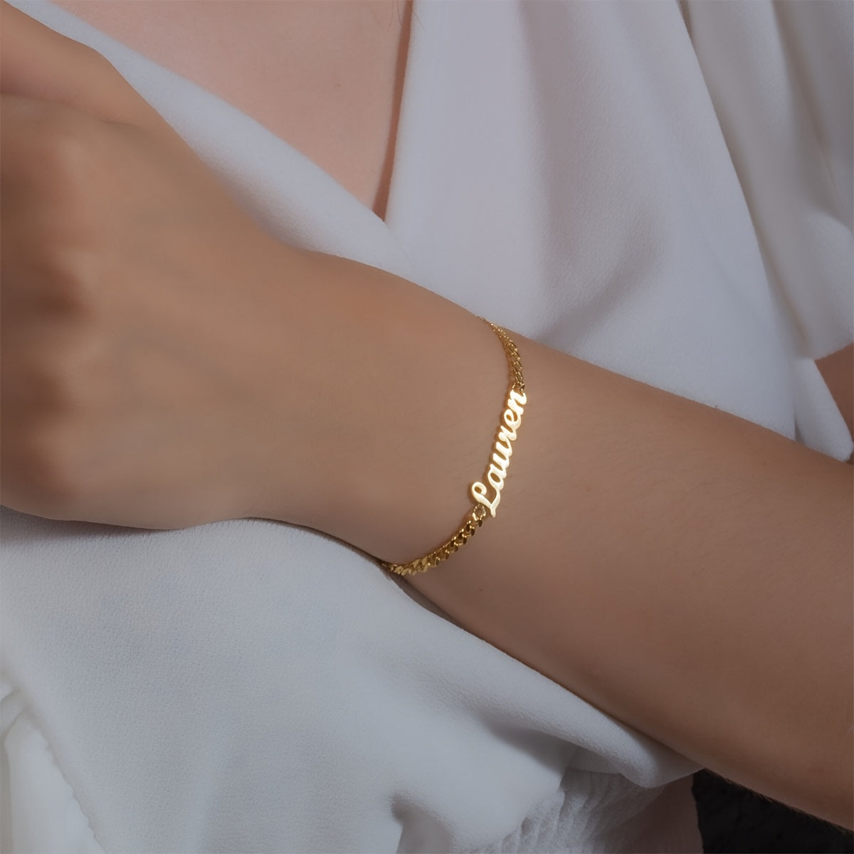 Minimalist Gold-Plated Stainless Steel Bracelet for Women Valentine Gift