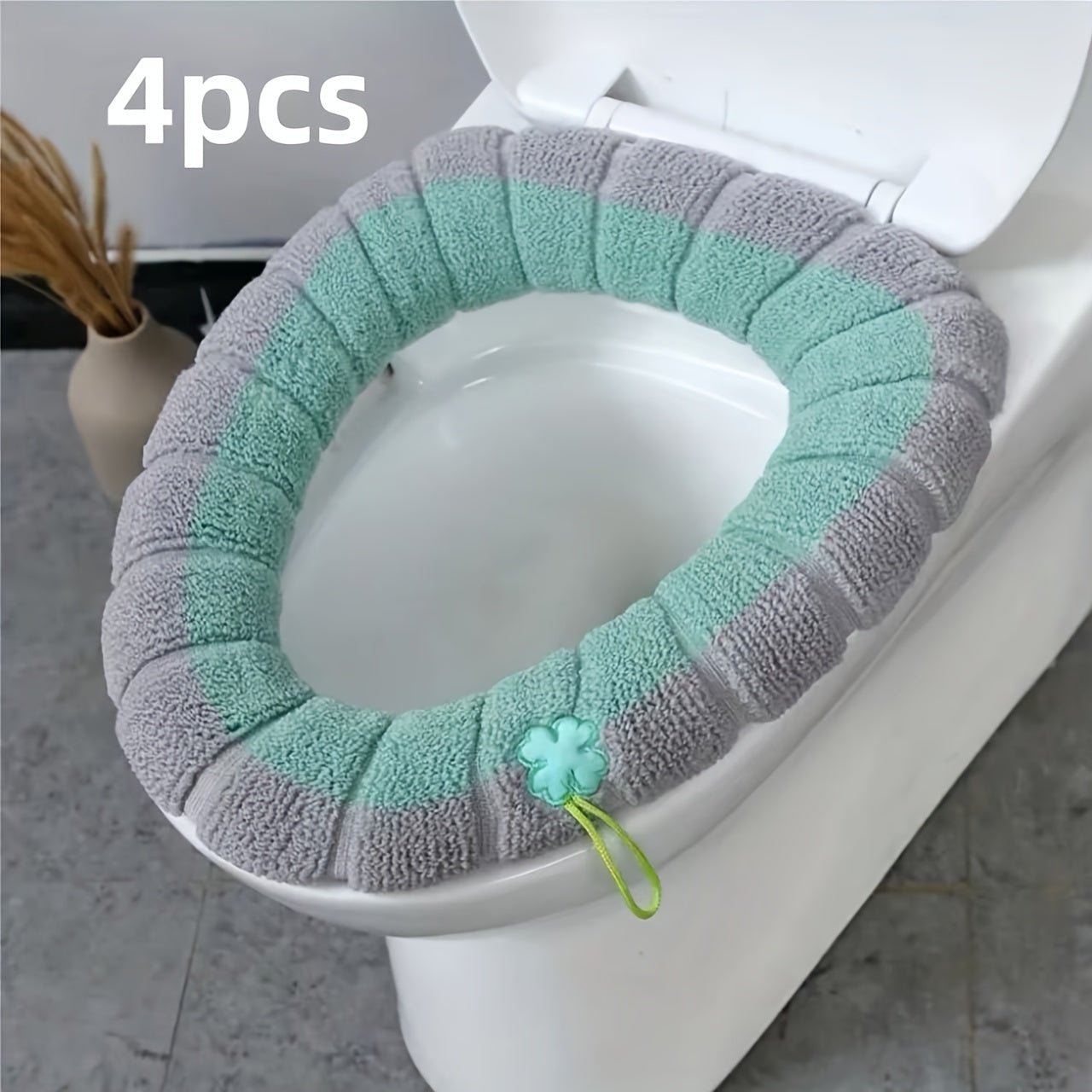 Uy va tijorat uchun tutqichi bo'lgan plush to'qilgan hojatxona o'rnagi - qalin, iliq va qulay.