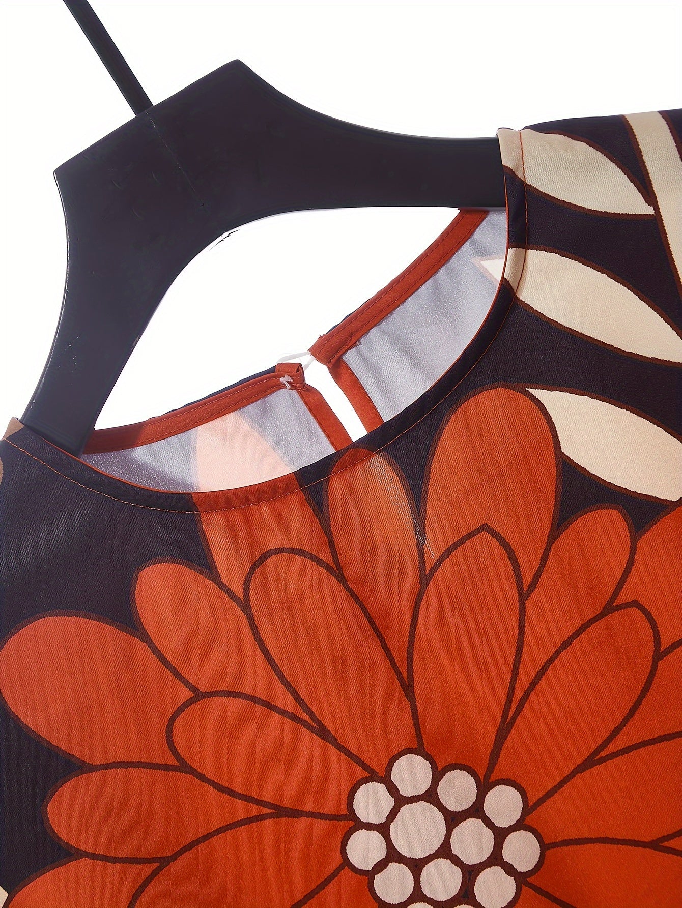 Conjunto de dos piezas para mujer con top de cuello redondo y pantalones de pierna ancha, primavera y verano, poliéster