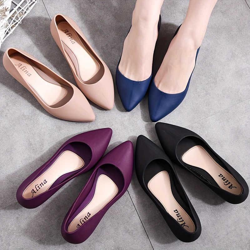 Women Solid Color Open Toe High Heels with Jelly Wedge