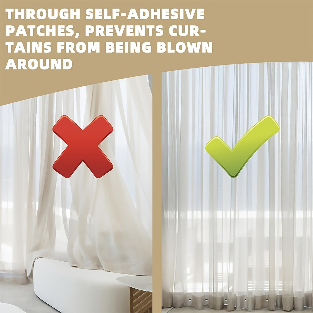 Magnetic Curtain Buckles with Thumb Tacks, 8/16/24 Pieces, Curtain Fixing Clips