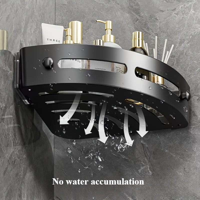 Набор угловых полок для ванной комнаты 2 Современный ABS пластик без сверления настенный монтаж для хранения