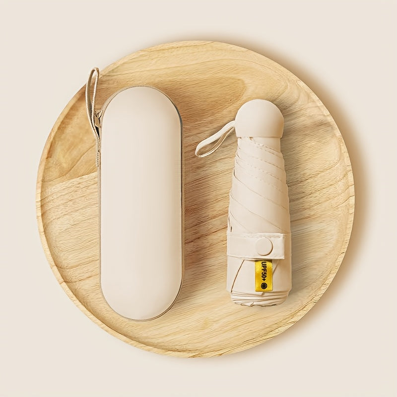 Mini Sun Umbrella with UV Protection Foldable Compact Lightweight Waterproof for Men Women