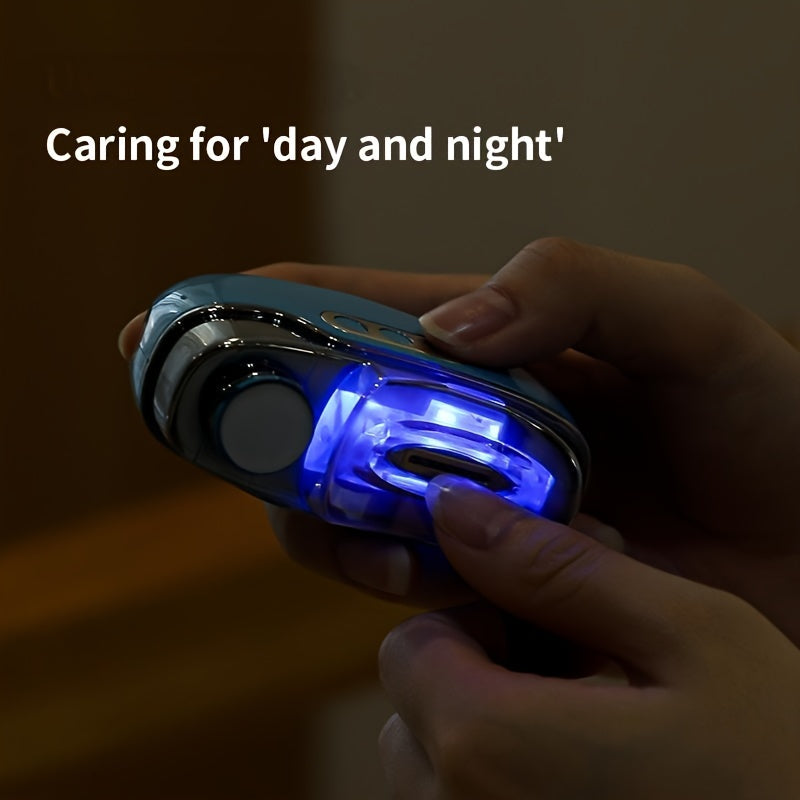 Electric Nail Clipper with LED Lamp and Grinder Rechargeable USB Powered