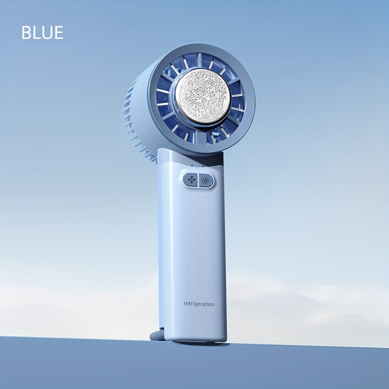 Portable Handheld Fan with USB Rechargeable Wearable Design for Indoor Outdoor Use
