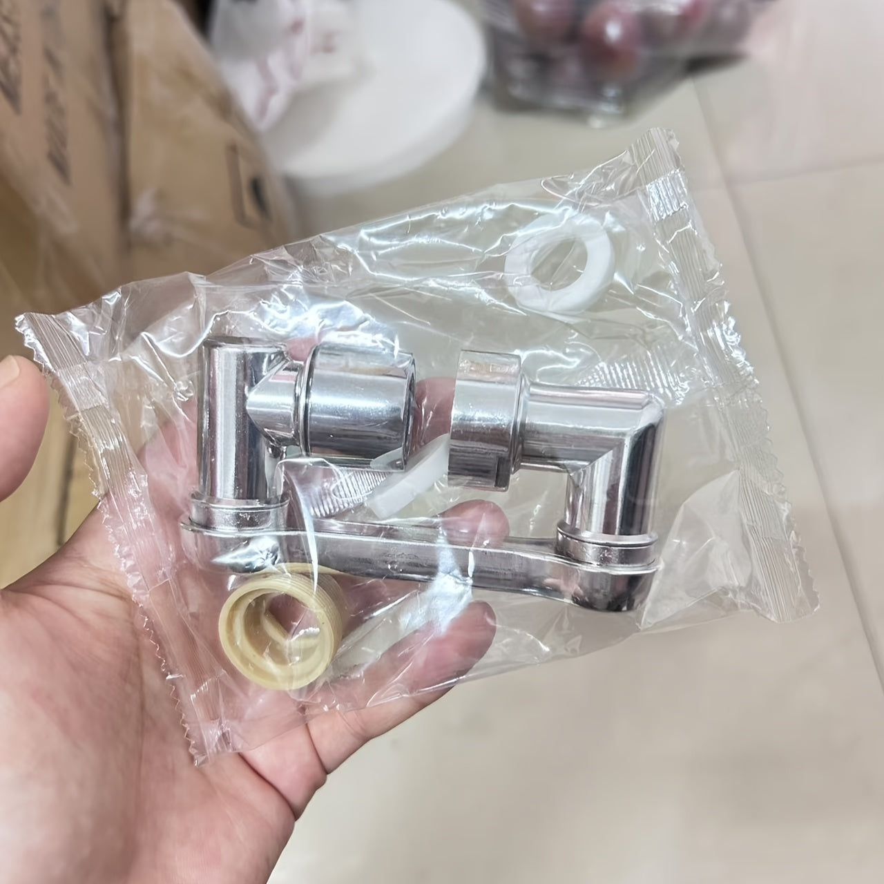 1080° Swivel Folding Kitchen and Bathroom Faucet with Dual Handles Adjustable Cold Water Polished Finish