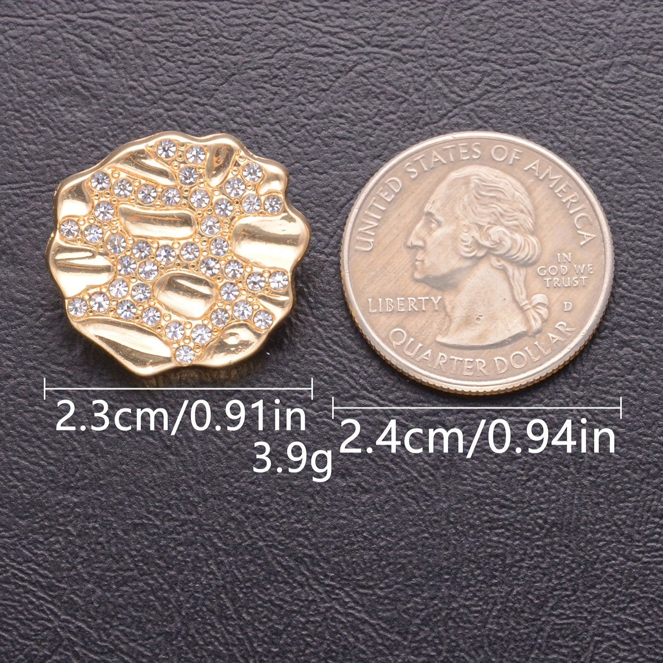 Set of 7 Handmade Irregular Alloy Buttons for Clothing and DIY Jewelry