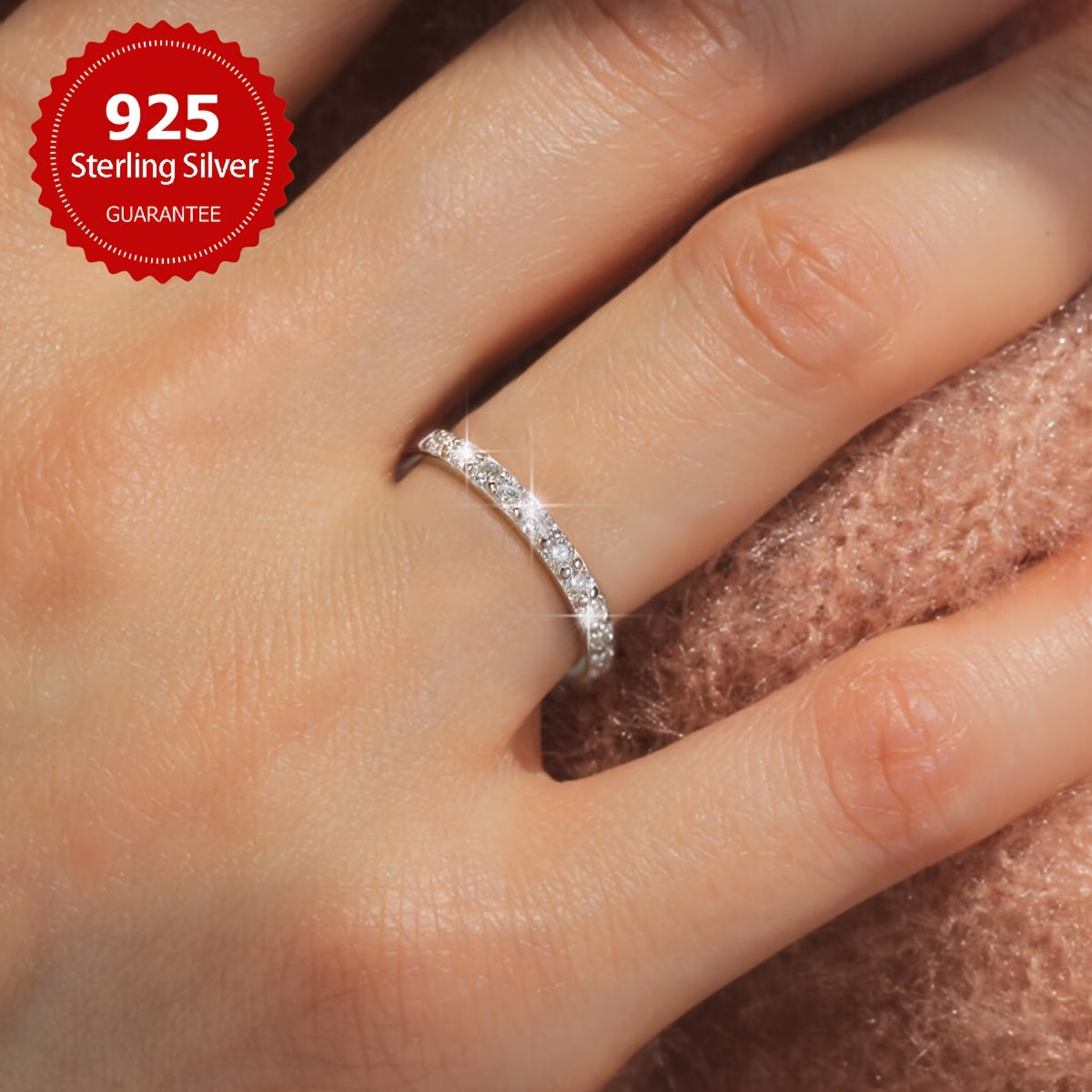 Women's Silver Morganite Ring with Varying Stone Sizes for Weddings and Gifts