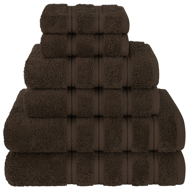 6-Piece Velvet Towel Set Soft Absorbent Bath Towels and Hand Towels for Home and Hotel