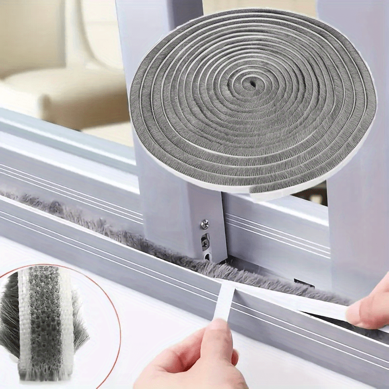 Grey Weather Stripping for Doors and Windows Self-Adhesive Soundproof Windproof Dustproof