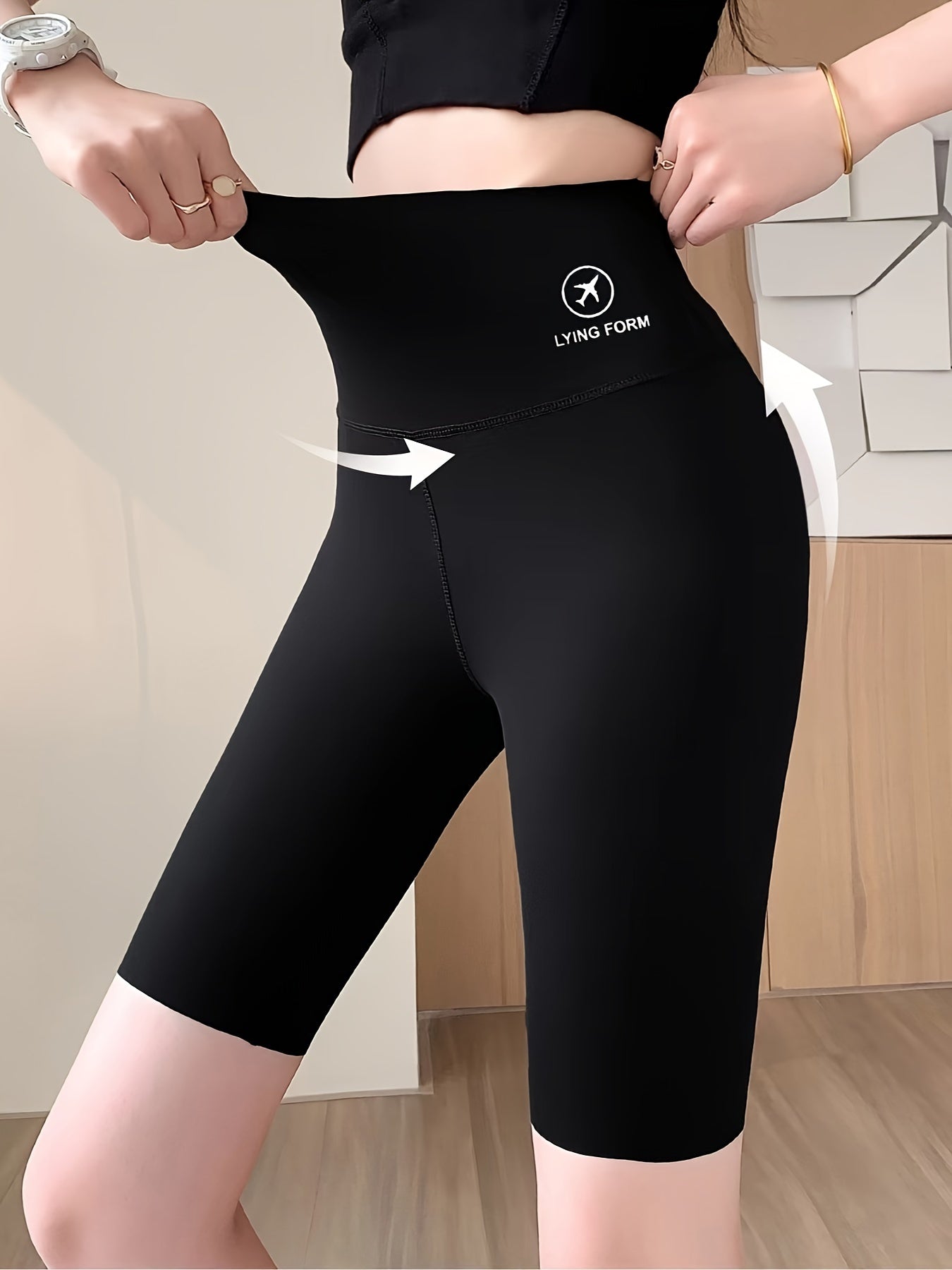 Pantalones cortos de yoga sin costuras de cintura alta para mujer, transpirables y con estiramiento, ropa deportiva para primavera y verano