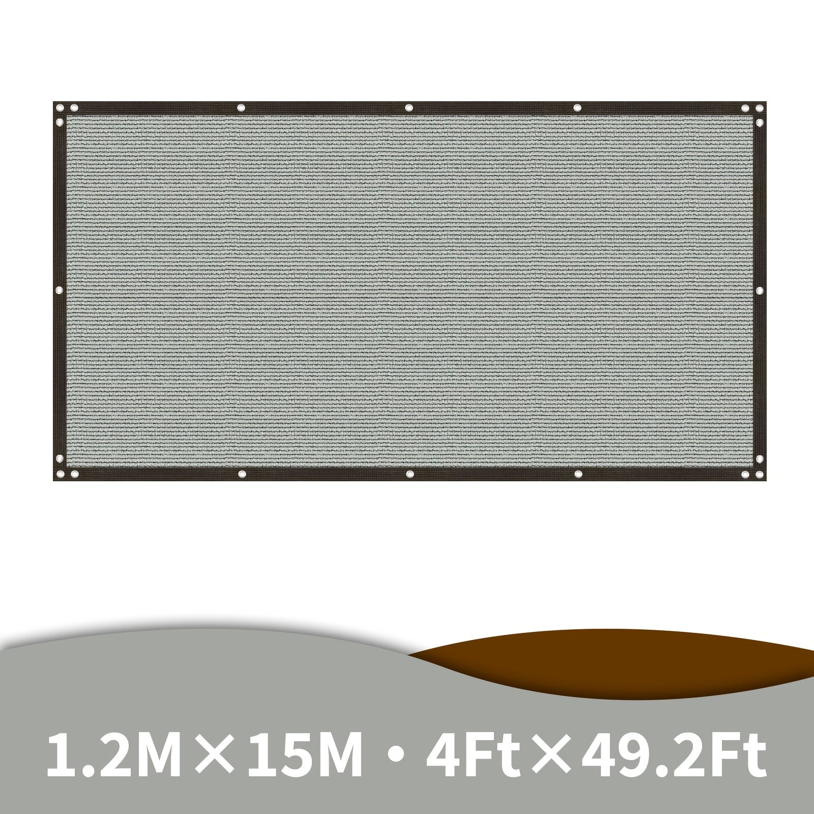 Outdoor Privacy Screen for Fence Balcony Yard 6x15 Gray Wind Blocker GSM 150