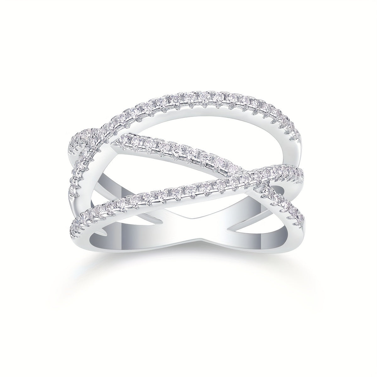 Sterling Silver Moissanite Engagement Ring with Multi-Layer Halo for Special Occasions